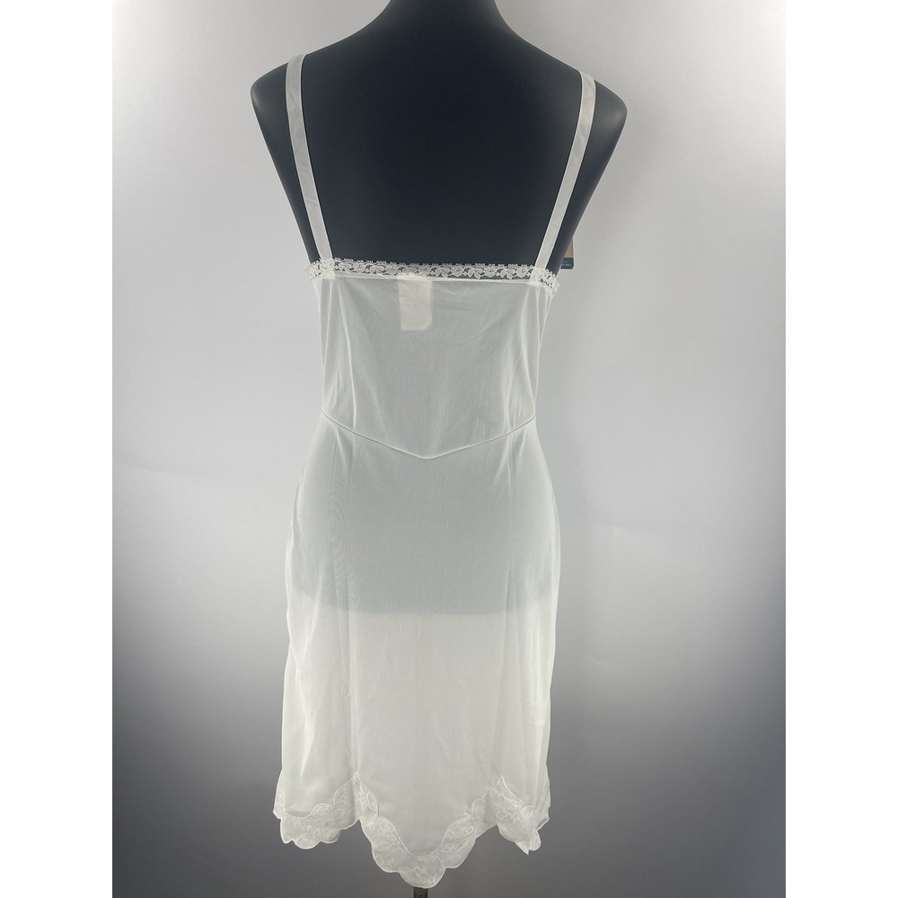 Vintage Carol Brent NWT Ivory Lace Embroidered 34 Nylon Full Slip - Picture 6 of 13